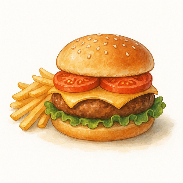 Burger artisanal avec pain frais et viande locale